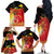 Papua New Guinea Independence Day Family Matching Off The Shoulder Long Sleeve Dress and Hawaiian Shirt Happy Anniversary 50th Bird-of-paradise Melanesian Tattoos - Polynesian Pride