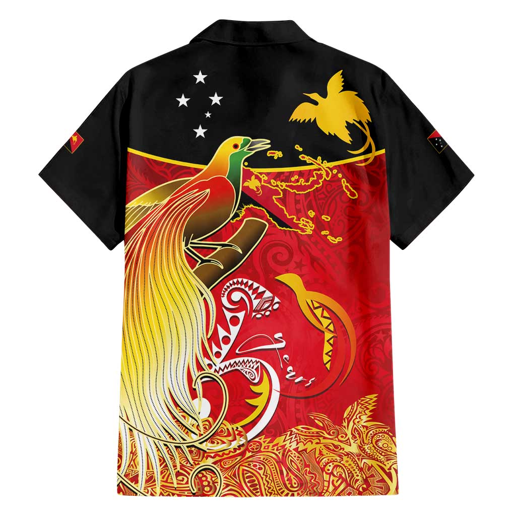 Papua New Guinea Independence Day Family Matching Short Sleeve Bodycon Dress and Hawaiian Shirt Happy Anniversary 50th Bird-of-paradise Melanesian Tattoos - Polynesian Pride