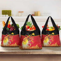 Papua New Guinea Independence Day Grocery Bag Happy Anniversary 50th Bird-of-paradise Melanesian Tattoos - Polynesian Pride