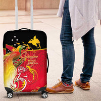 Papua New Guinea Independence Day Luggage Cover Happy Anniversary 50th Bird-of-paradise Melanesian Tattoos - Polynesian Pride