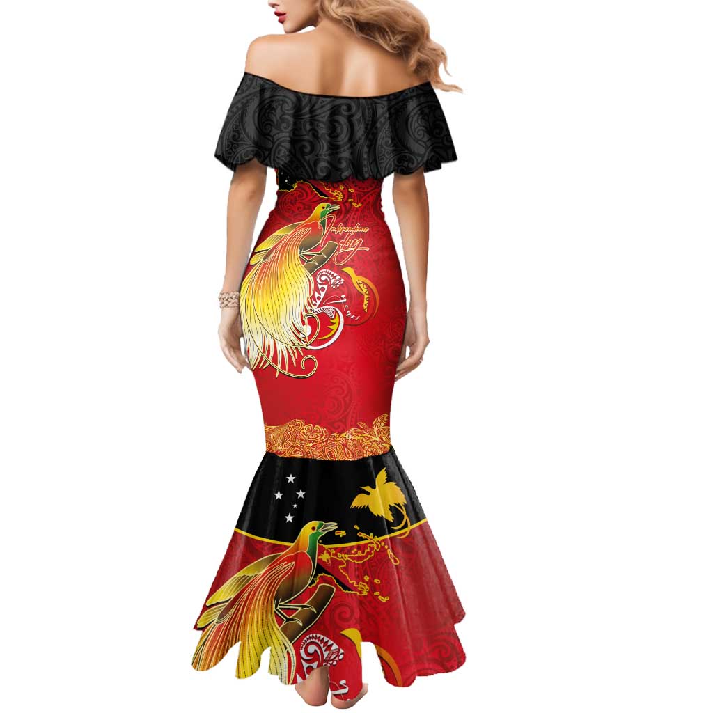 Papua New Guinea Independence Day Mermaid Dress Happy Anniversary 50th Bird-of-paradise Melanesian Tattoos - Polynesian Pride