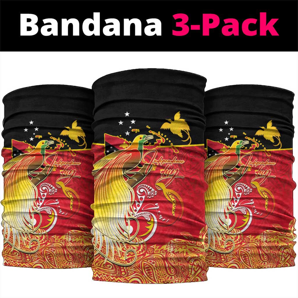 Papua New Guinea Independence Day Neck Gaiter Happy Anniversary 50th Bird-of-paradise Melanesian Tattoos - Polynesian Pride