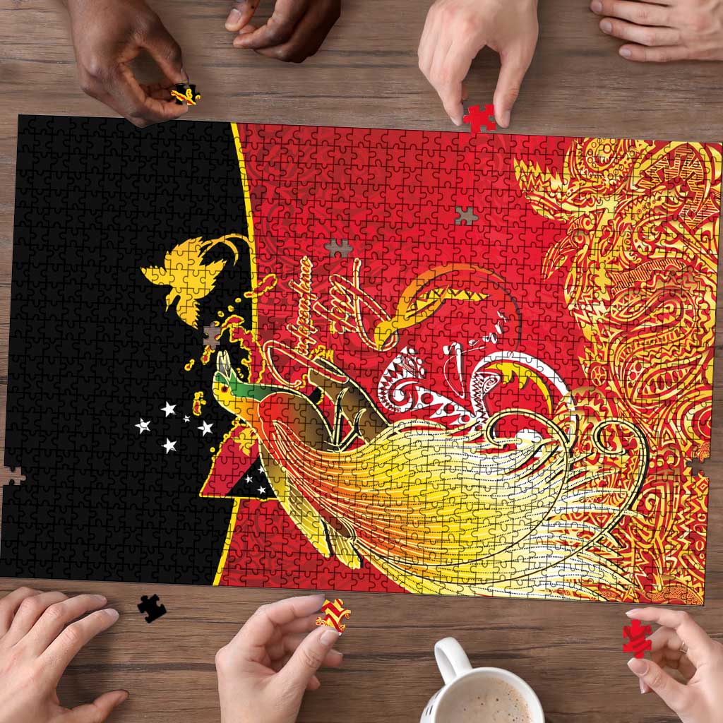 Papua New Guinea Independence Day Puzzle Happy Anniversary 50th Bird-of-paradise Melanesian Tattoos - Polynesian Pride