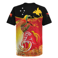 Papua New Guinea Independence Day Rugby Jersey Happy Anniversary 50th Bird-of-paradise Melanesian Tattoos - Polynesian Pride