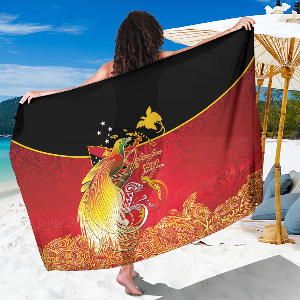 Papua New Guinea Independence Day Sarong Happy Anniversary 50th Bird-of-paradise Melanesian Tattoos - Polynesian Pride