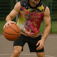 Papua New Guinea Independence Day Sleeveless Hoodie Happy Anniversary 50th Bird-of-paradise Melanesian Tattoos - Polynesian Pride