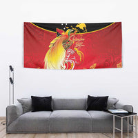 Papua New Guinea Independence Day Tapestry Happy Anniversary 50th Bird-of-paradise Melanesian Tattoos - Polynesian Pride