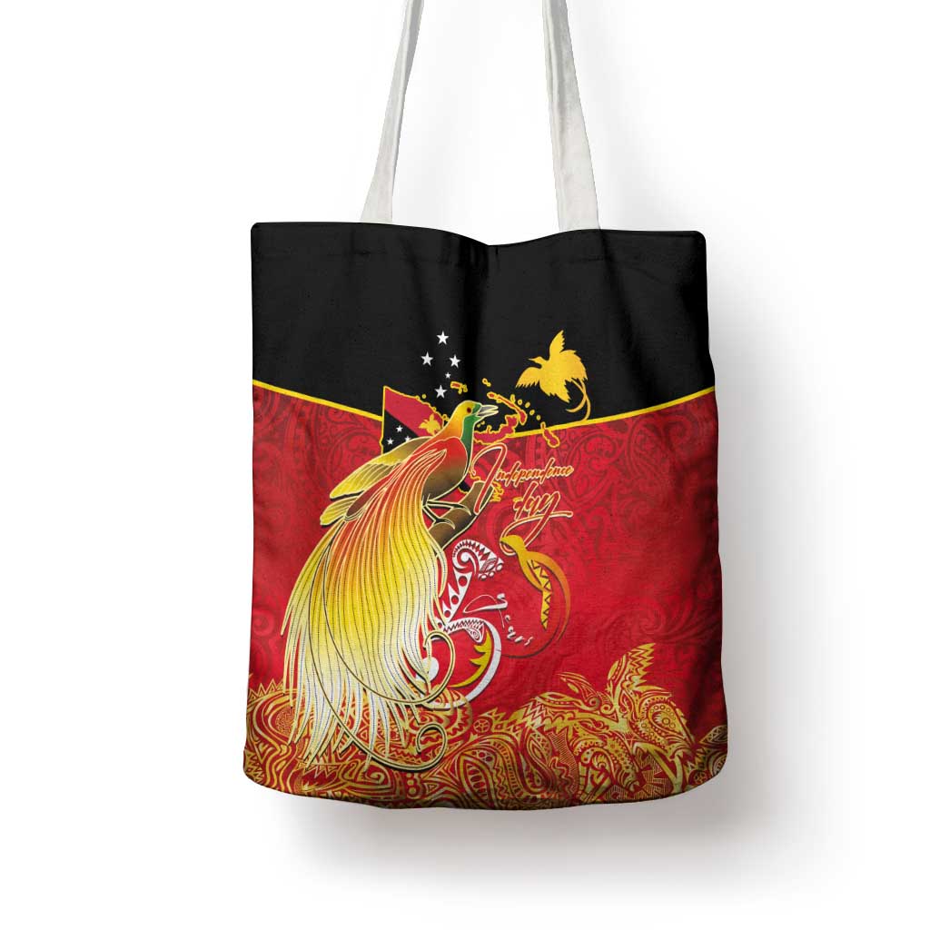 Papua New Guinea Independence Day Tote Bag Happy Anniversary 50th Bird-of-paradise Melanesian Tattoos - Polynesian Pride