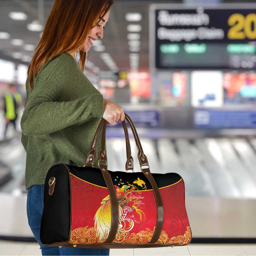 Papua New Guinea Independence Day Travel Bag Happy Anniversary 50th Bird-of-paradise Melanesian Tattoos - Polynesian Pride