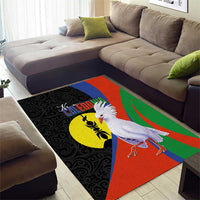 New Caledonia Area Rug Kagu Bird and The Seal with Melanesian Culture - Polynesian Pride