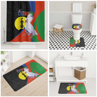 New Caledonia Bathroom Set Kagu Bird and The Seal with Melanesian Culture - Polynesian Pride