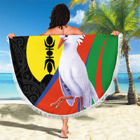 New Caledonia Beach Blanket Kagu Bird and The Seal with Melanesian Culture - Polynesian Pride
