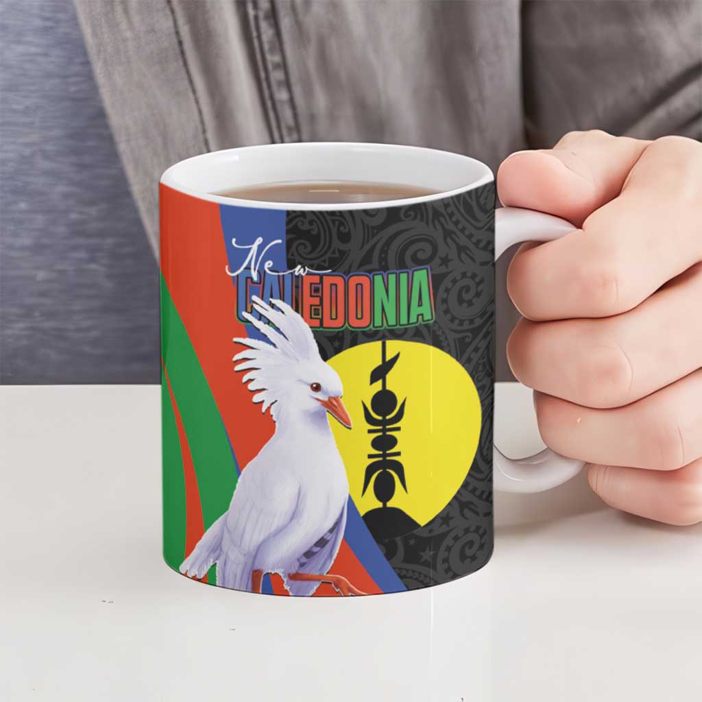 New Caledonia Ceramic Mug Kagu Bird and The Seal with Melanesian Culture - Polynesian Pride