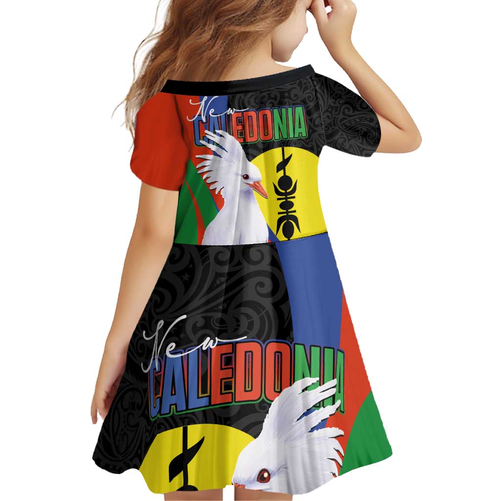 New Caledonia Family Matching Off Shoulder Short Dress and Hawaiian Shirt Kagu Bird and The Seal with Melanesian Culture - Polynesian Pride