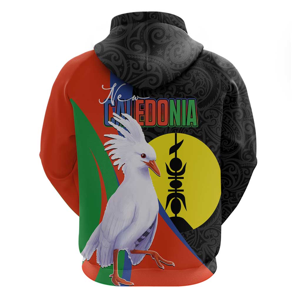 New Caledonia Hoodie Kagu Bird and The Seal with Melanesian Culture - Polynesian Pride