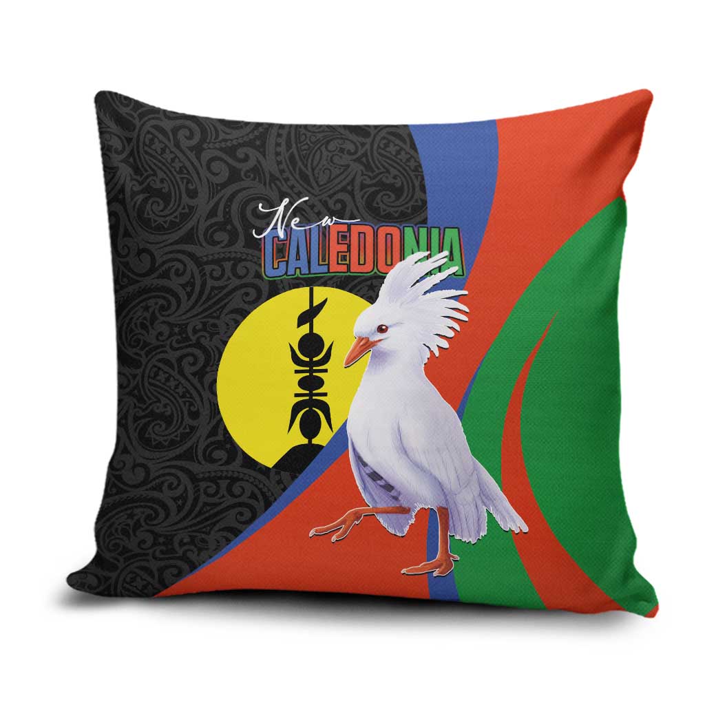 New Caledonia Pillow Cover Kagu Bird and The Seal with Melanesian Culture - Polynesian Pride