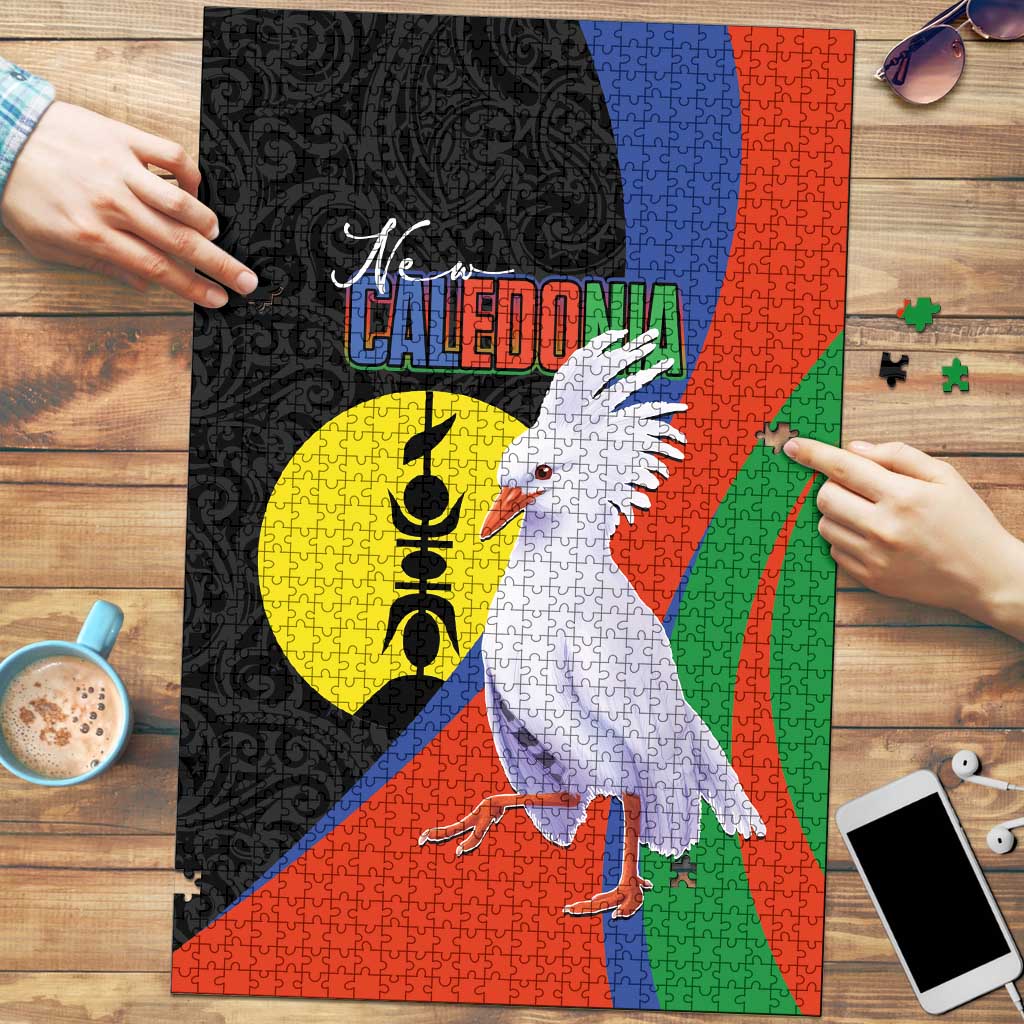 New Caledonia Puzzle Kagu Bird and The Seal with Melanesian Culture - Polynesian Pride