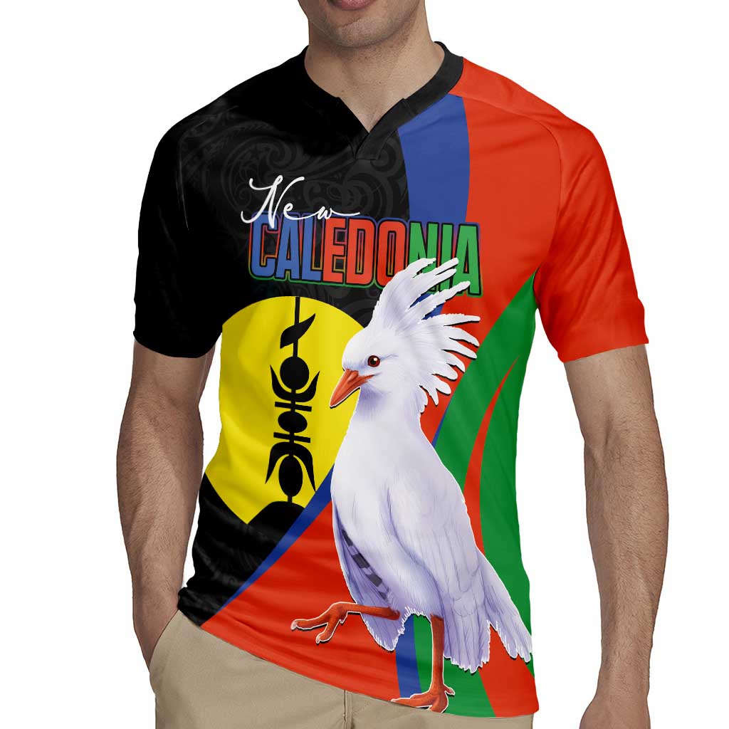New Caledonia Rugby Jersey Kagu Bird and The Seal with Melanesian Culture - Polynesian Pride