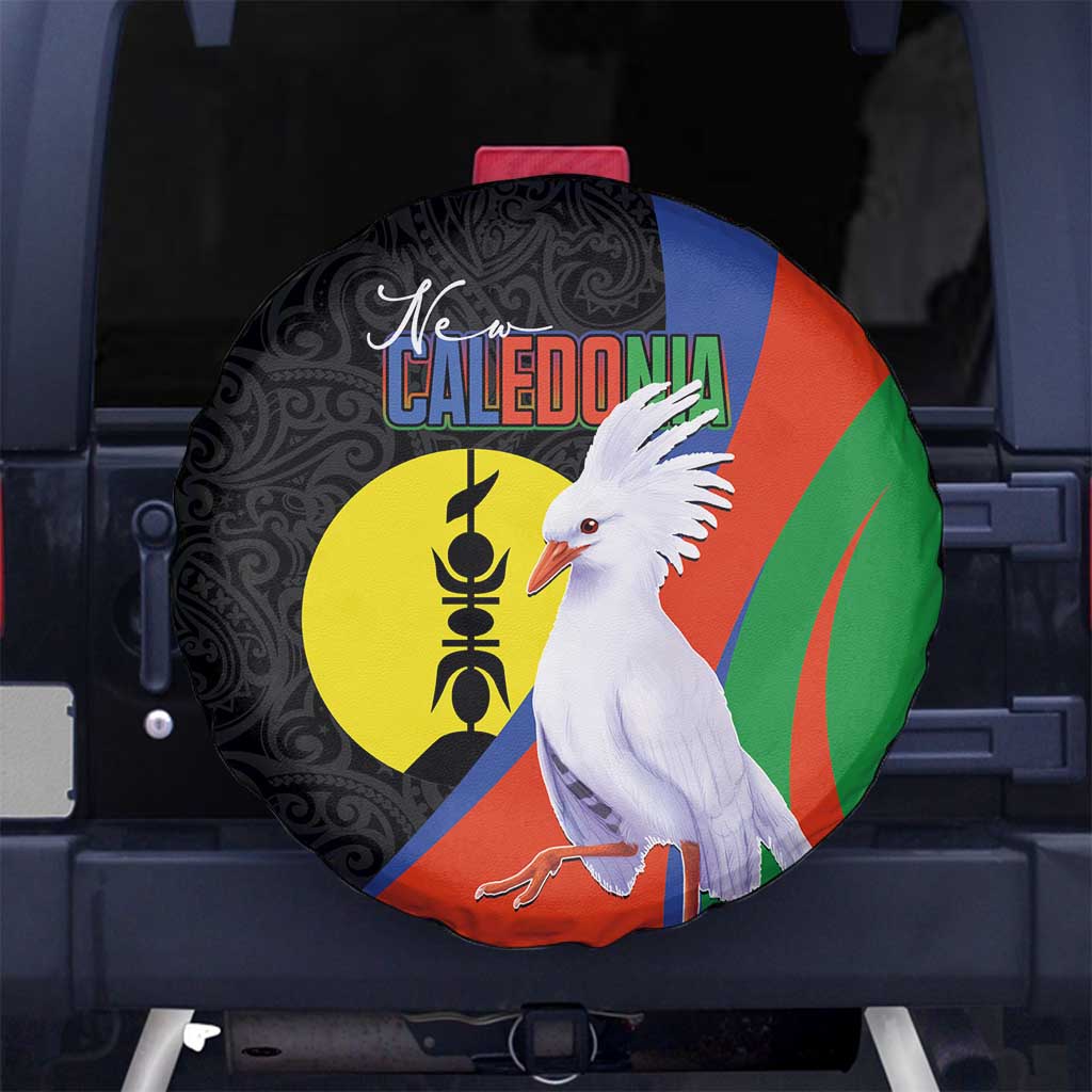 New Caledonia Spare Tire Cover Kagu Bird and The Seal with Melanesian Culture - Polynesian Pride