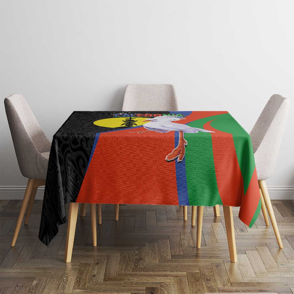 New Caledonia Tablecloth Kagu Bird and The Seal with Melanesian Culture - Polynesian Pride