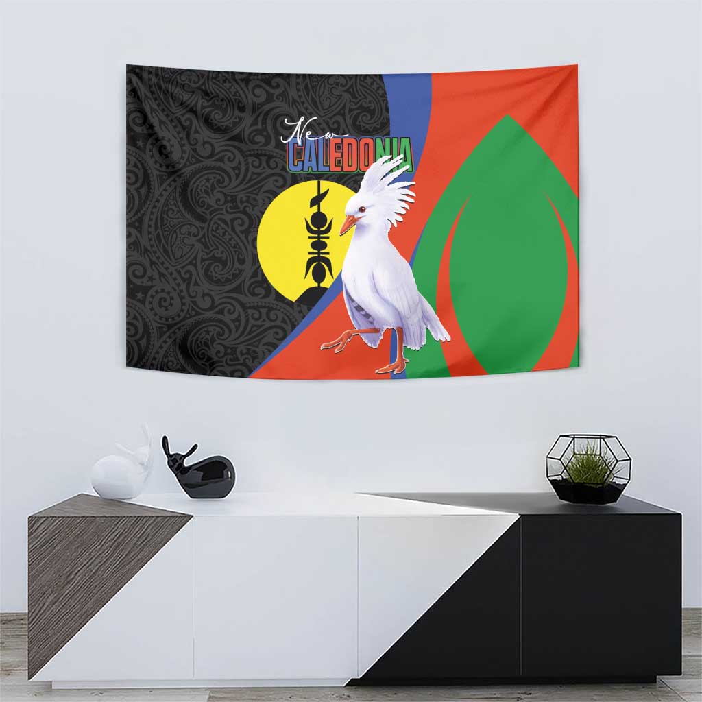 New Caledonia Tapestry Kagu Bird and The Seal with Melanesian Culture - Polynesian Pride