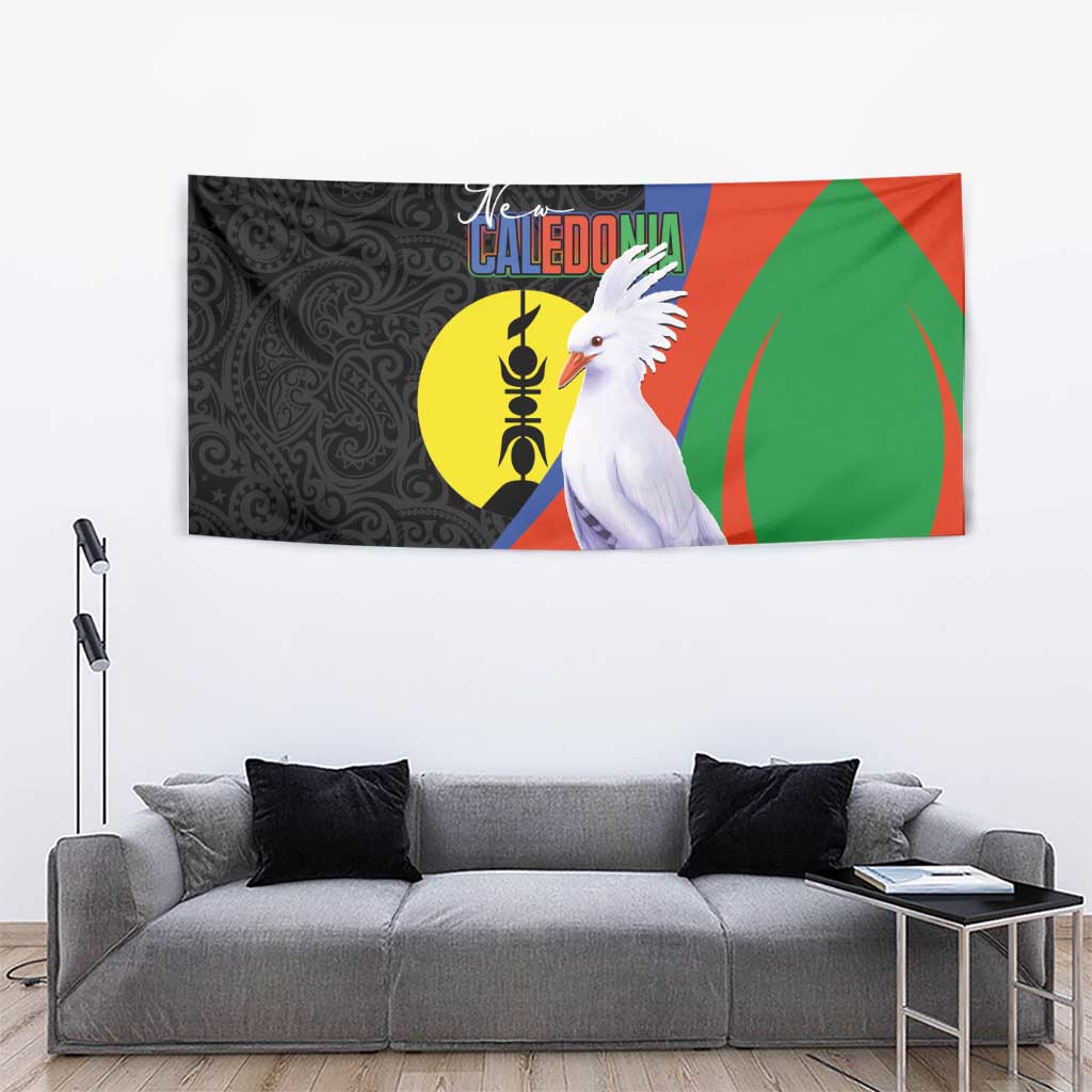 New Caledonia Tapestry Kagu Bird and The Seal with Melanesian Culture - Polynesian Pride