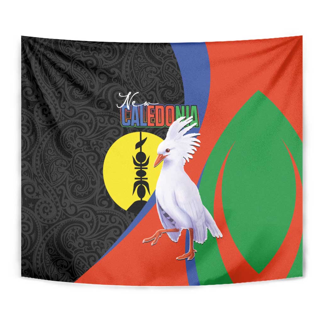 New Caledonia Tapestry Kagu Bird and The Seal with Melanesian Culture - Polynesian Pride