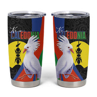New Caledonia Tumbler Cup Kagu Bird and The Seal with Melanesian Culture - Polynesian Pride