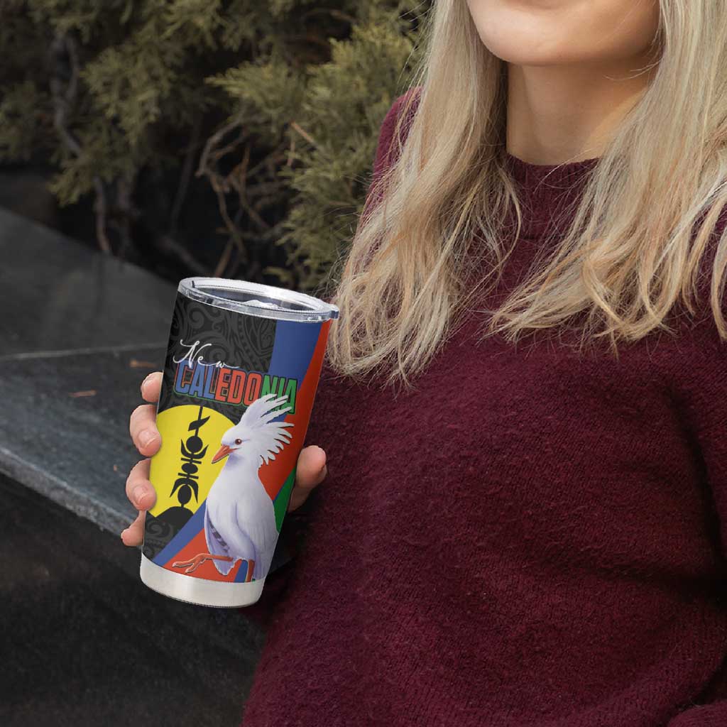 New Caledonia Tumbler Cup Kagu Bird and The Seal with Melanesian Culture - Polynesian Pride