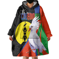 New Caledonia Wearable Blanket Hoodie Kagu Bird and The Seal with Melanesian Culture - Polynesian Pride