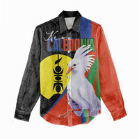 New Caledonia Women Casual Shirt Kagu Bird and The Seal with Melanesian Culture - Polynesian Pride