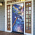Marshall Islands Manit Day Door Cover Grunge National Flag with Whales and Tribal Tattoos - Polynesian Pride