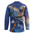 Marshall Islands Manit Day Hockey Jersey Grunge National Flag with Whales and Tribal Tattoos - Polynesian Pride