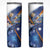 Marshall Islands Manit Day Skinny Tumbler Grunge National Flag with Whales and Tribal Tattoos - Polynesian Pride