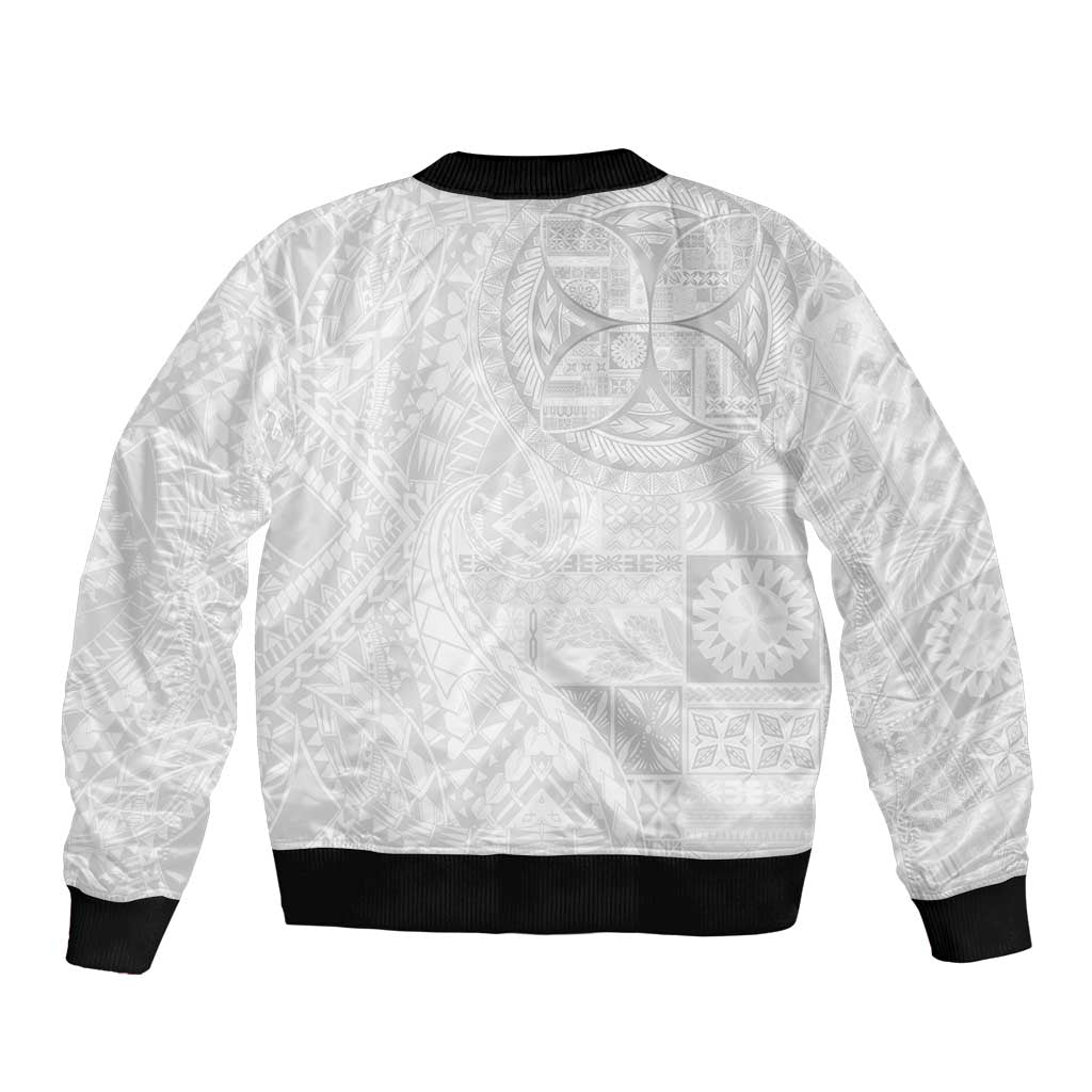 Samoan Culture-Lotu Tamaiti Bomber Jacket Siapo and Polynesian Art Tattoos LT03 - Polynesian Pride