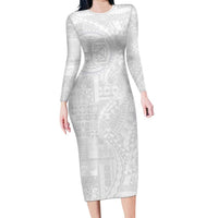 Samoan Culture-Lotu Tamaiti Family Matching Long Sleeve Bodycon Dress and Hawaiian Shirt Siapo and Polynesian Art Tattoos - Polynesian Pride