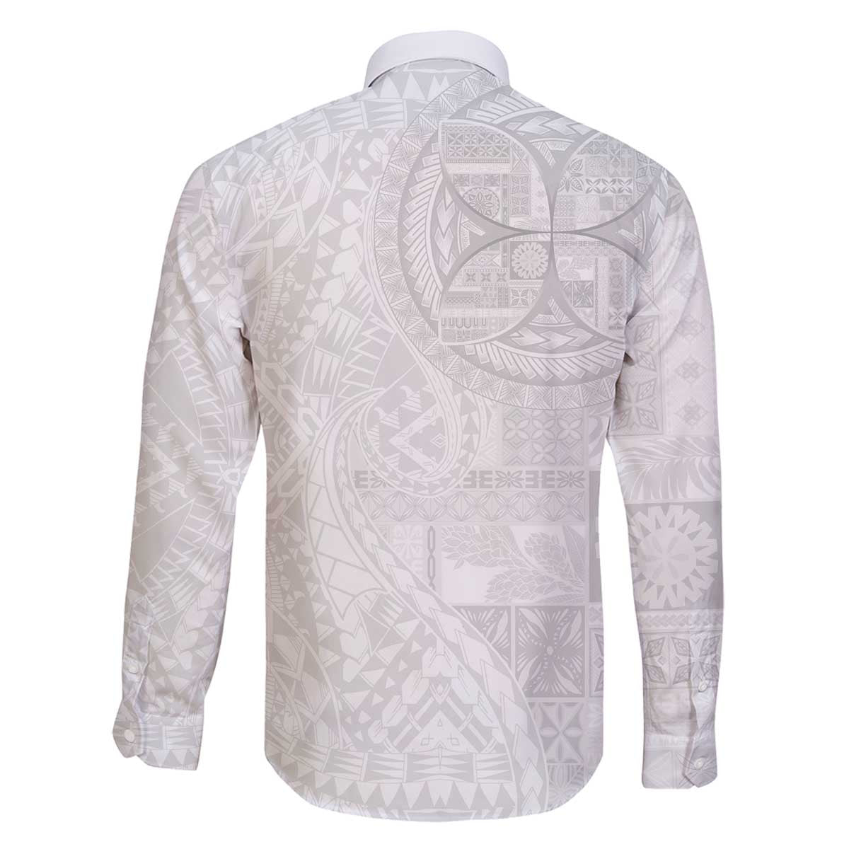 Samoan Culture-Lotu Tamaiti Family Matching Off The Shoulder Long Sleeve Dress and Hawaiian Shirt Siapo and Polynesian Art Tattoos - Polynesian Pride