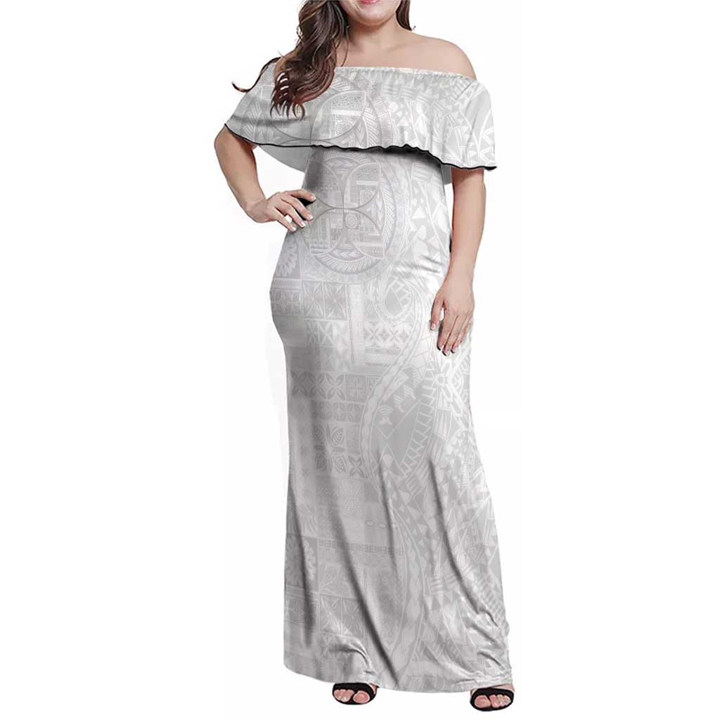 Samoan Culture-Lotu Tamaiti Family Matching Off Shoulder Maxi Dress and Hawaiian Shirt Siapo and Polynesian Art Tattoos - Polynesian Pride