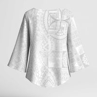 Samoan Culture-Lotu Tamaiti Kimono Sleeve Blouse Siapo and Polynesian Art Tattoos - Polynesian Pride