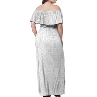 Samoan Culture-Lotu Tamaiti Off Shoulder Maxi Dress Siapo and Polynesian Art Tattoos - Polynesian Pride