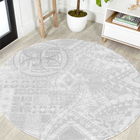 Samoan Culture-Lotu Tamaiti Round Carpet Siapo and Polynesian Art Tattoos - Polynesian Pride