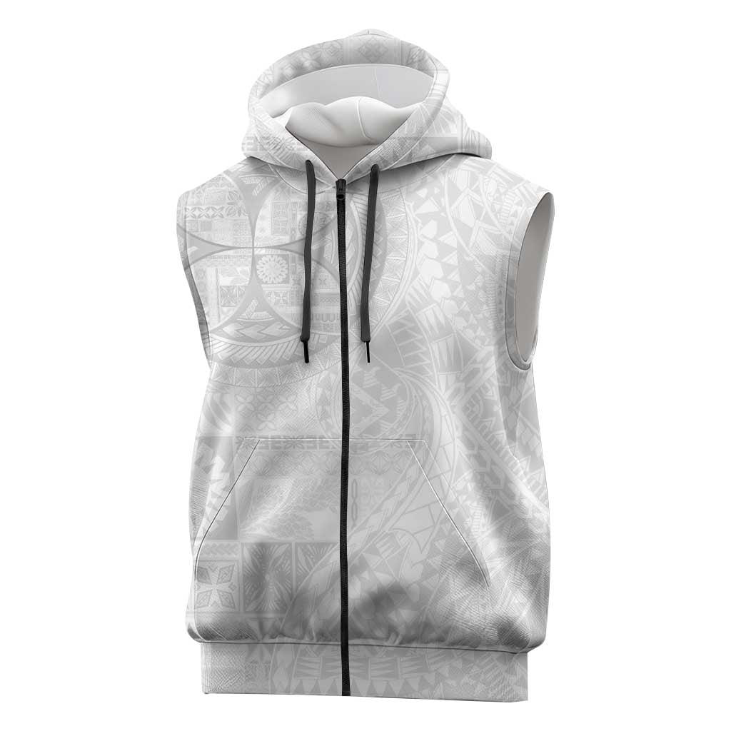 Samoan Culture-Lotu Tamaiti Sleeveless Zip Hoodie Siapo and Polynesian Art Tattoos - Polynesian Pride