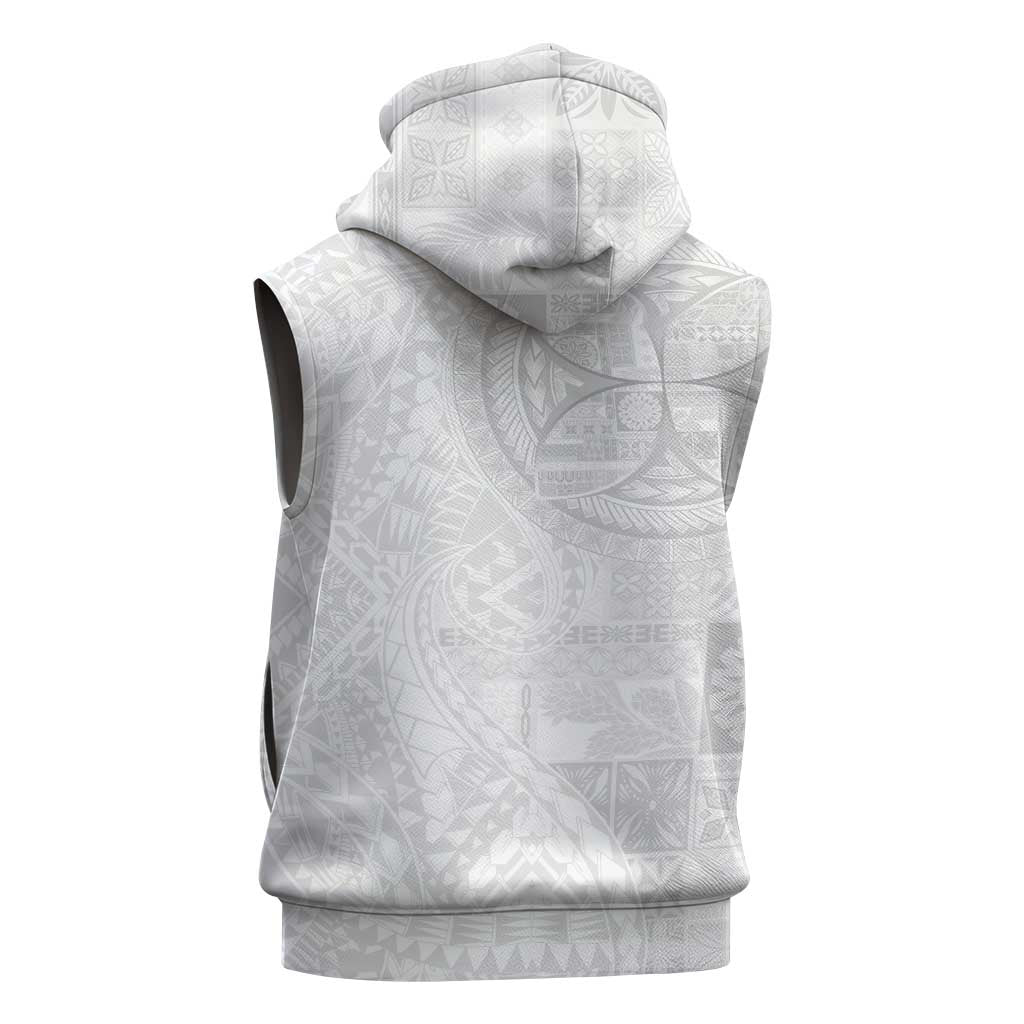 Samoan Culture-Lotu Tamaiti Sleeveless Zip Hoodie Siapo and Polynesian Art Tattoos - Polynesian Pride
