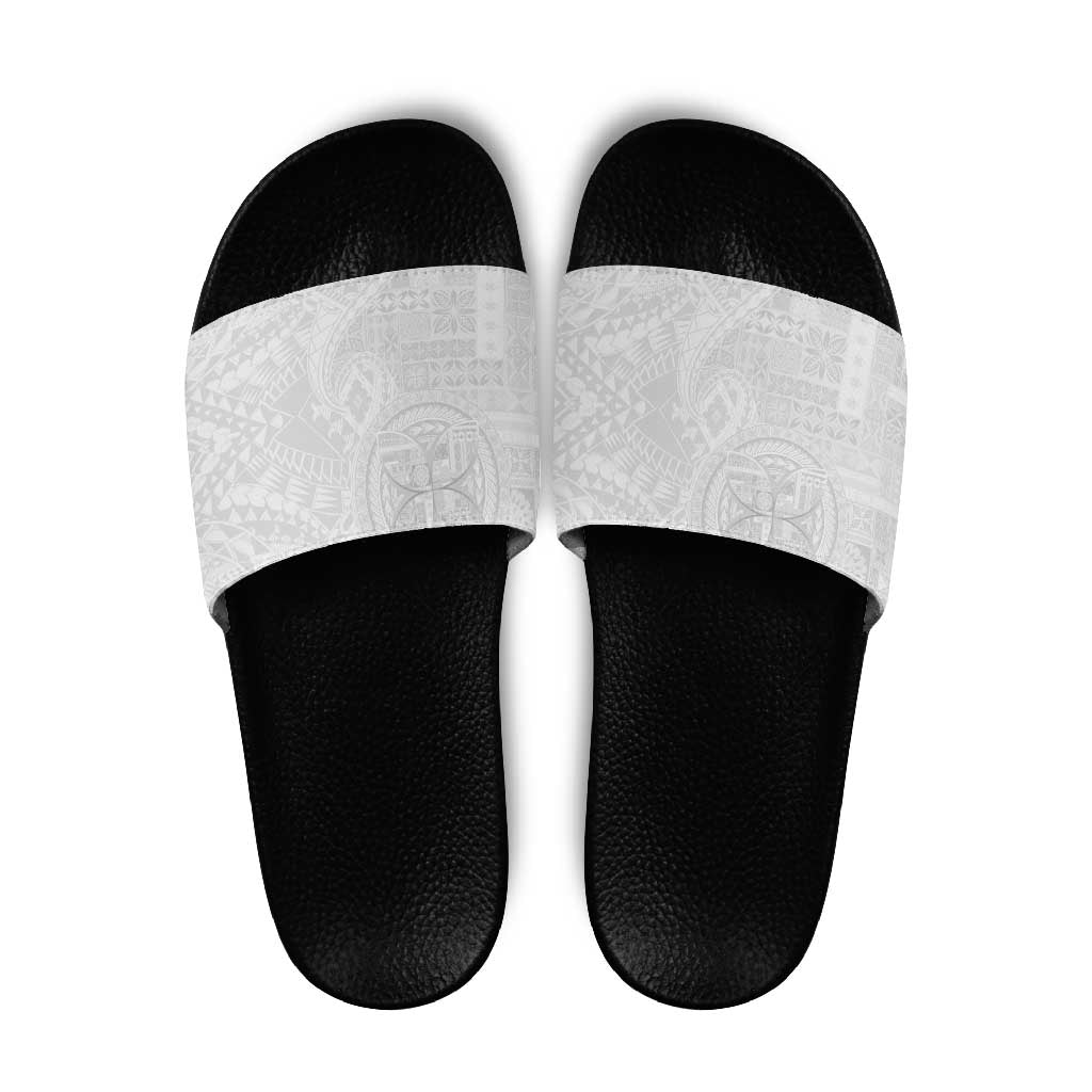 Samoan Culture-Lotu Tamaiti Slide Sandals Siapo and Polynesian Art Tattoos - Polynesian Pride