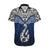 Custom Aotearoa New Zealand Hawaiian Shirt Silver Fern and Matau with Maori Tribal Blue Style LT03 Blue - Polynesian Pride
