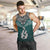 Custom Aotearoa New Zealand Men Tank Top Silver Fern and Matau with Maori Tribal Turquoise Style LT03 - Polynesian Pride