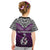 Aotearoa New Zealand Kid T Shirt Silver Fern and Matau with Maori Tribal Pink Style LT03 - Polynesian Pride