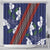 Samoan Culture Shower Curtain Hibiscus and Ula Fala with Tapa Pattern Blue Color