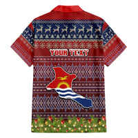 personalised-kiribati-christmas-family-matching-off-shoulder-short-dress-and-hawaiian-shirt-coat-of-arms-and-map-beautiful-merry-xmas-snowflake