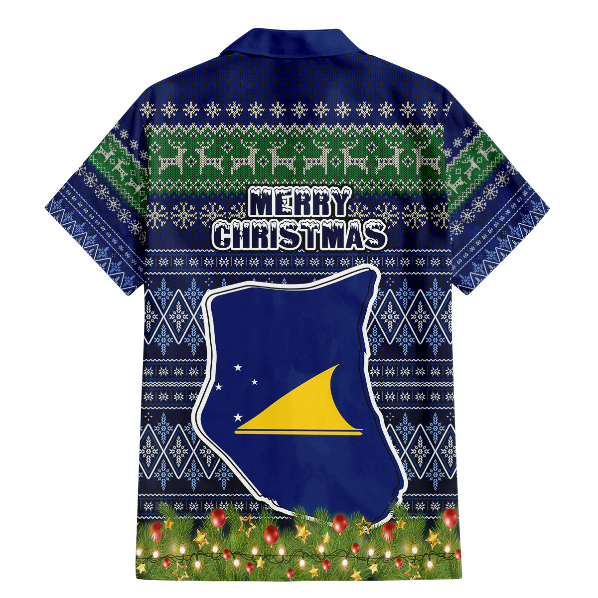 tokelau-christmas-family-matching-mermaid-dress-and-hawaiian-shirt-coat-of-arms-and-map-beautiful-merry-xmas-snowflake